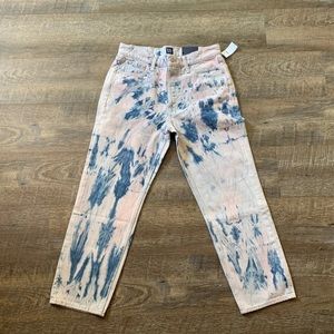 Gap Cheeky Straight Leg tie dye jean